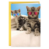 Awesome Cats in Reflective Sunglasses Funny Friendship Card