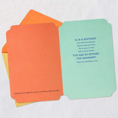 You're Beyond Ordinary 21st Birthday Card With Wearable Badge