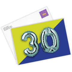 30th Balloons Custom Card