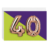 40th Balloons Custom Card