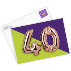 40th Balloons Custom Card