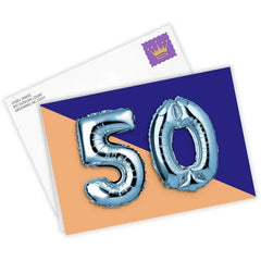 50th Balloons Custom Card