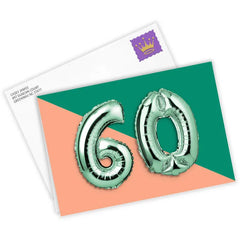 60th Balloons Custom Card