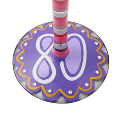 Lolita Happy 80th Birthday Handpainted Wine Glass, 15 oz.