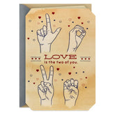 Love Is the Two of You Anniversary Card for Couple