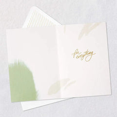 Blue and Green Brushstroke Thank You Card