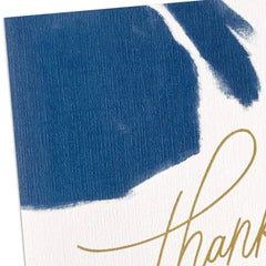 Blue and Green Brushstroke Thank You Card