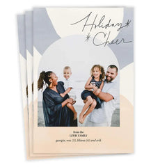 Cheer Abstract Circles Flat Holiday Photo Card