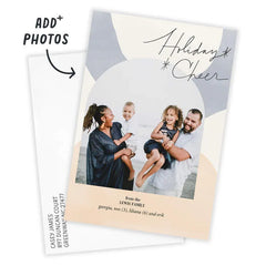 Cheer Abstract Circles Flat Holiday Photo Card