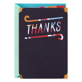Abstract Print Lettering Blank Thank You Card