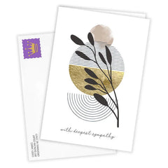 Modern Sunrise and Wheat Custom Sympathy Card