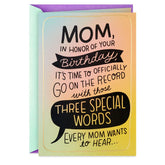 Mom Was Right Certificate Funny Birthday Card for Mom
