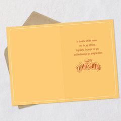 Thankful, Grateful, Blessed Thanksgiving Card