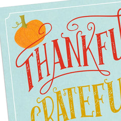 Thankful, Grateful, Blessed Thanksgiving Card