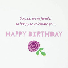 So Glad We're Family Birthday Card