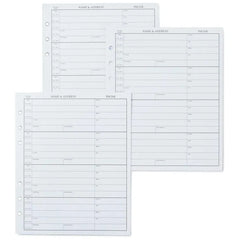 Address Book Refill Pages