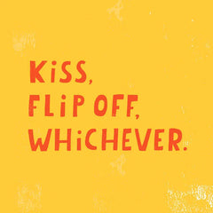 Kiss Goodbye or Flip Off Funny Retirement Card