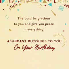 Abundant Blessings to You Religious Birthday Card