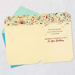 Abundant Blessings to You Religious Birthday Card