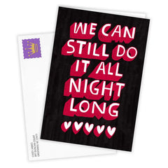 All Night Long Funny Custom Valentine's Day Card