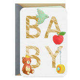 Alphabet Icons Blank New Baby Card