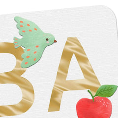 Alphabet Icons Blank New Baby Card