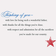 American Flag We Salute You Veterans Day Card for Dad
