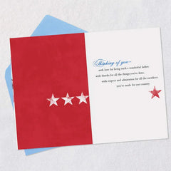American Flag We Salute You Veterans Day Card for Dad