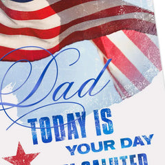 American Flag We Salute You Veterans Day Card for Dad