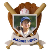 America's Pastime Baseball Personalized Ornament, Custom Photo and Text