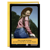 An Old Pair of Jeans Funny Birthday Card
