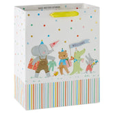 13" Cute Animal Parade Large New Baby Gift Bag