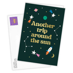 Another Trip Around the Sun Custom Birthday Card