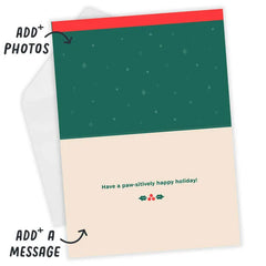 Reindeer Face Custom Christmas Card From Pet