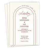 Hint of Crimson Flat Wedding Invitation