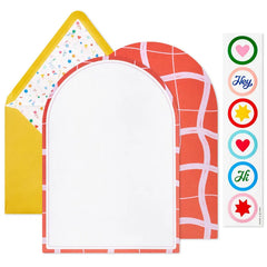 Arched Waves and Frames Stationery Set, 12 Sheets