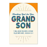 God's Good Work in Your Life Religious Birthday Card for Grandson