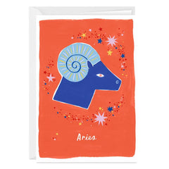 Bold and Bright Aries Zodiac Custom Card