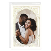Art Deco Gold Oval Frame Custom Card