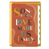 Being Family With You Is Wonderful Birthday Card for Son-in-Law