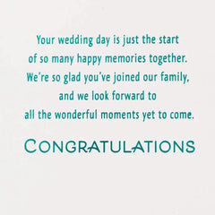 So Happy You've Joined Our Family Wedding Card for Son-in-Law