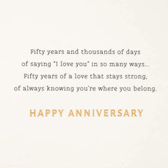 Happy Golden Anniversary 50th Anniversary Card