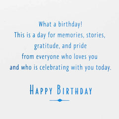 Celebrating You With Love, Gratitude and Pride 100th Birthday Card