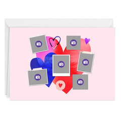 Artistic Hearts Photo Collage Custom Love Card