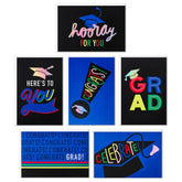 Assorted Bold and Iridescent Graduation Cards, Box of 36