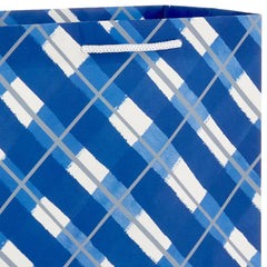 9.6" Medium Blue and White Winter Gift Bags 4-Pack Assortment