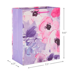 9.6" Bright Watercolors Assorted 4-Pack Medium Gift Bags
