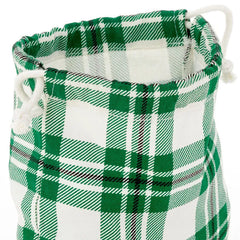 10" Assorted Plaid 3-Pack Fabric Gift Bags
