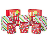 Assorted Festive Fun 8-Pack Small, Medium and Large Christmas Gift Bags