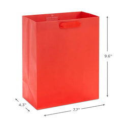 9.6" Assorted Solid Colors 4-Pack Medium Gift Bags